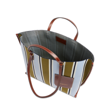 Carica l'immagine nel visualizzatore di Gallery, The Bridge Luna Beach Bag Riga Multi-Marrone