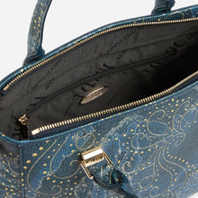 Carica l'immagine nel visualizzatore di Gallery, Alviero Martini 1^Classe Festive Geo Borsa A Mano Blu Profondo