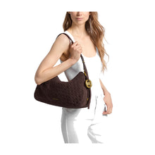 Carica l'immagine nel visualizzatore di Gallery, Micheal Kors Borsa A Spalla Nolita Scamosciata Intrecciata Chocolate