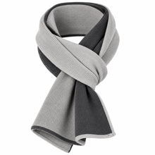 Carica l'immagine nel visualizzatore di Gallery, Riviera Collo In Cashmere Con Asola Passante Bicolore Gris1/Gris2