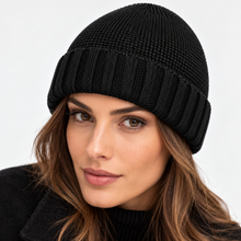 Carica l'immagine nel visualizzatore di Gallery, Riviera Berretto In Cashmere Cupola Rasata Nero