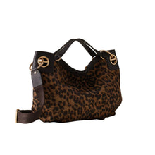 Carica l'immagine nel visualizzatore di Gallery, Borbonese Borsa London Medium Corteccia Leopardato