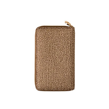 Carica l'immagine nel visualizzatore di Gallery, Borbonese Portafoglio Zip Around Medium Portamonete Staccabile Beige/Marrone