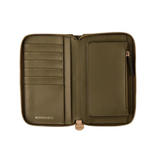 Carica l'immagine nel visualizzatore di Gallery, Borbonese Portafoglio Zip Around Medium Portamonete Staccabile Olive