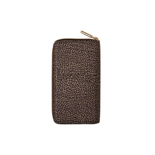 Carica l'immagine nel visualizzatore di Gallery, Borbonese Portafoglio Medium Zip Around Catrame