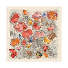 Carica l'immagine nel visualizzatore di Gallery, Borbonese Foulard 90x90 Farfalle Panna/Op Naturale