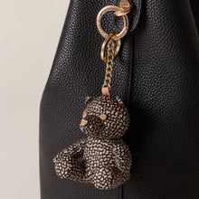 Carica l'immagine nel visualizzatore di Gallery, Borbonese Portachiavi Orso Tessuto Op Naturale/Nero