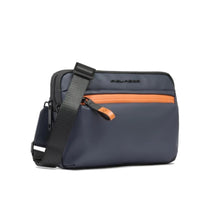 Carica l'immagine nel visualizzatore di Gallery, Piquadro Pochette Tessuto Gommato Blu/Arancio