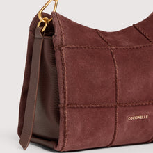 Carica l'immagine nel visualizzatore di Gallery, Coccinelle Boheme Check Suede Embroidery Small Berry/Berry