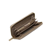 Carica l'immagine nel visualizzatore di Gallery, Coccinelle Portafoglio Zip Around Large Metallic Soft Warm Taupe