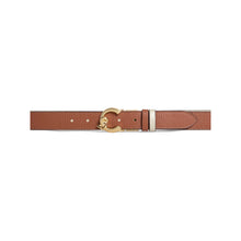 Carica l'immagine nel visualizzatore di Gallery, Coccinelle Cintura Logo Oro C-Me Reversibile Cognac/Eucalipto