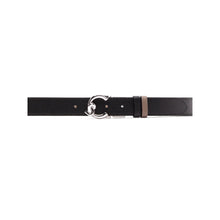 Carica l'immagine nel visualizzatore di Gallery, Coccinelle Cintura Logo Argento C-Me Reversibile Noir/Warm Taupe