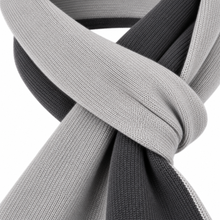 Carica l'immagine nel visualizzatore di Gallery, Riviera Collo In Cashmere Con Asola Passante Bicolore Gris1/Gris2