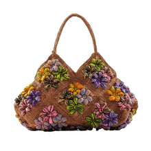 Carica l'immagine nel visualizzatore di Gallery, Afar Desire Borsa Rafia Multicognac - STANGA Pelletteria