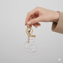 Carica l'immagine nel visualizzatore di Gallery, Alviero Martini 1^ Classe Portachiavi Geo White Lettera G P00G - STANGA Pelletteria