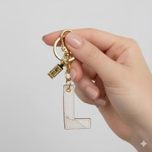 Carica l'immagine nel visualizzatore di Gallery, Alviero Martini 1^ Classe Portachiavi Geo White Lettera L P00L - STANGA Pelletteria