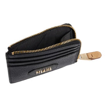 Carica l'immagine nel visualizzatore di Gallery, Alviero Martini 1^A Classe Portacarte Sierra Leather Con Zip Nero - STANGA Pelletteria
