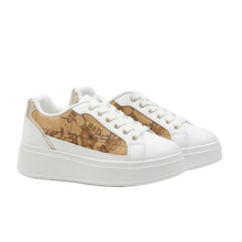 Carica l'immagine nel visualizzatore di Gallery, Alviero Martini 1^A Classe Sneakers Bianco Con Dettaglio Oro - STANGA Pelletteria