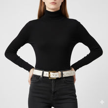 Carica l'immagine nel visualizzatore di Gallery, Alviero Martini 1^Classe Cintura Geo White A277 - STANGA Pelletteria