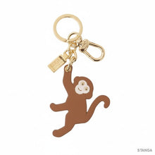 Carica l'immagine nel visualizzatore di Gallery, Alviero Martini 1^Classe Portachiavi Scimmietta In Pelle Cuoio - STANGA Pelletteria