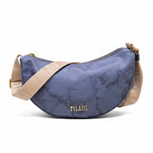 Carica l'immagine nel visualizzatore di Gallery, Alviero Martini 1^Classe Tracolla Mezzaluna Mini Blue Jeans - STANGA Pelletteria