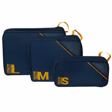 Carica l'immagine nel visualizzatore di Gallery, American Tourister Set Di 3 Packing Cubes (S - M - L) Navy Orange - STANGA Pelletteria