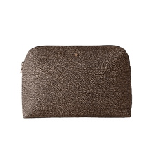 Carica l'immagine nel visualizzatore di Gallery, Borbonese Beauty Case Medium OP Natural/Black - STANGA Pelletteria