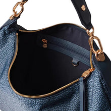 Carica l'immagine nel visualizzatore di Gallery, Borbonese Borsa Frame Hobo Medium Blu Lapis - STANGA Pelletteria