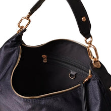 Carica l'immagine nel visualizzatore di Gallery, Borbonese Borsa Frame Hobo Medium Dark Black - STANGA Pelletteria