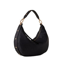 Carica l'immagine nel visualizzatore di Gallery, Borbonese Borsa Frame Hobo Medium Dark Black - STANGA Pelletteria