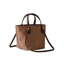 Carica l'immagine nel visualizzatore di Gallery, Borbonese Borsa Shopping Small Beige/Castoro - STANGA Pelletteria
