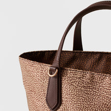 Carica l'immagine nel visualizzatore di Gallery, Borbonese Borsa Shopping Small Beige/Castoro - STANGA Pelletteria