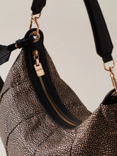 Carica l'immagine nel visualizzatore di Gallery, Borbonese Bosa Croissant Hobo Medium Op/Natural Black - STANGA Pelletteria