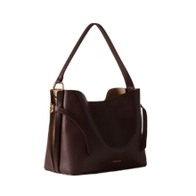 Carica l'immagine nel visualizzatore di Gallery, Borbonese Bridle Secchiello Medium Castano/Mushroom - STANGA Pelletteria