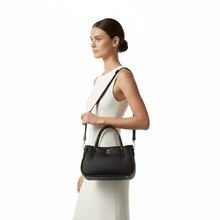 Carica l'immagine nel visualizzatore di Gallery, Borbonese Cahier Shopper Medium C/Tracolla Dark Black - STANGA Pelletteria