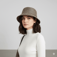 Carica l'immagine nel visualizzatore di Gallery, Borbonese Cappello Da Pescatore Op Natural/Black - STANGA Pelletteria