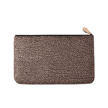 Carica l'immagine nel visualizzatore di Gallery, Borbonese Classica Flat Pouch Grande Op Natural/Black - STANGA Pelletteria