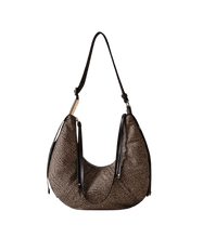 Carica l'immagine nel visualizzatore di Gallery, Borbonese Fold Hobo Small Op Natural/Black - STANGA Pelletteria