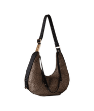 Carica l'immagine nel visualizzatore di Gallery, Borbonese Fold Hobo Small Op Natural/Black - STANGA Pelletteria
