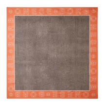 Carica l'immagine nel visualizzatore di Gallery, Borbonese Foulad 90x90 Tangerine/Op Naturale - STANGA Pelletteria