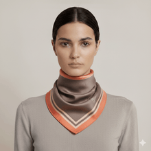 Carica l'immagine nel visualizzatore di Gallery, Borbonese Foulad 90x90 Tangerine/Op Naturale - STANGA Pelletteria