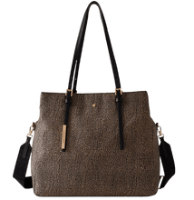 Carica l'immagine nel visualizzatore di Gallery, Borbonese L'Ecole Shopping Op Naturale/Nero - STANGA Pelletteria