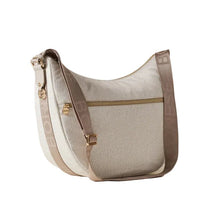 Carica l'immagine nel visualizzatore di Gallery, Borbonese Luna Bag Medium White Cotton - STANGA Pelletteria