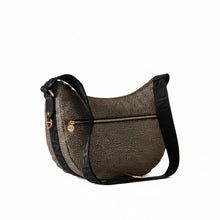 Carica l'immagine nel visualizzatore di Gallery, Borbonese Luna Bag Middle Op Natural/Black - STANGA Pelletteria