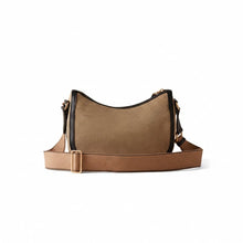 Carica l'immagine nel visualizzatore di Gallery, Borbonese Luna Bag Small Cotton Shoulder Bag Naturale/Ebano - STANGA Pelletteria