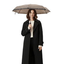 Carica l'immagine nel visualizzatore di Gallery, Borbonese Ombrello Super Mini Nero/Op Naturale - STANGA Pelletteria