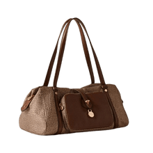 Carica l'immagine nel visualizzatore di Gallery, Borbonese Poche Bowler Bag Medium Beige/Marrone - STANGA Pelletteria
