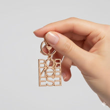 Carica l'immagine nel visualizzatore di Gallery, Borbonese Portachiavi Con Charm Oro Chiaro - STANGA Pelletteria