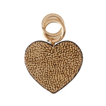 Carica l'immagine nel visualizzatore di Gallery, Borbonese Portachiavi Cuore Camoscio Op Naturale - STANGA Pelletteria