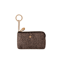 Carica l'immagine nel visualizzatore di Gallery, Borbonese Portachiavi Medium Zip Con Anello Op Natural Black - STANGA Pelletteria